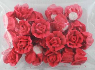 Icing Red Roses 15mm, packet of 24